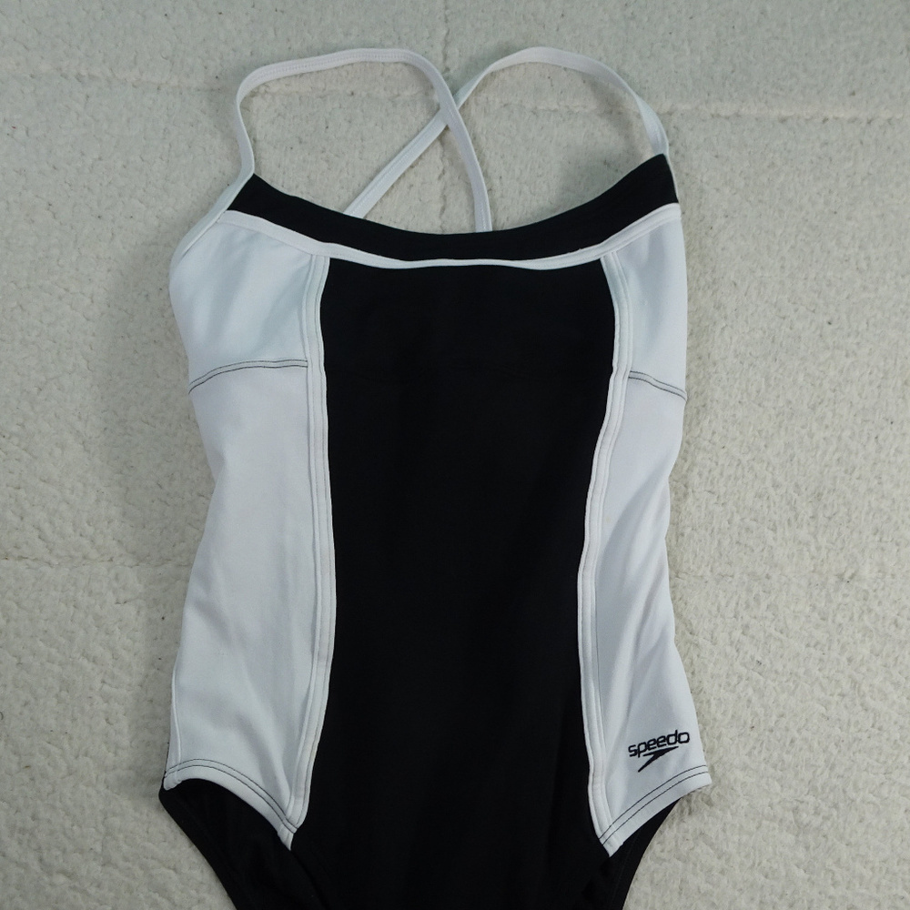 Speedo One Piece Swimwear Black/White Size 5/6